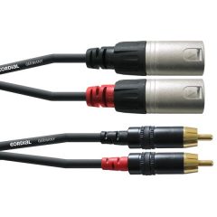 Cordial INTRO CFU3MC Adapterkabel, 2x Cinch/2x XLR (M), 3m Cordial INTRO CFU3MC Adapterkabel, 2x Cinch/2x XLR (M), 3m